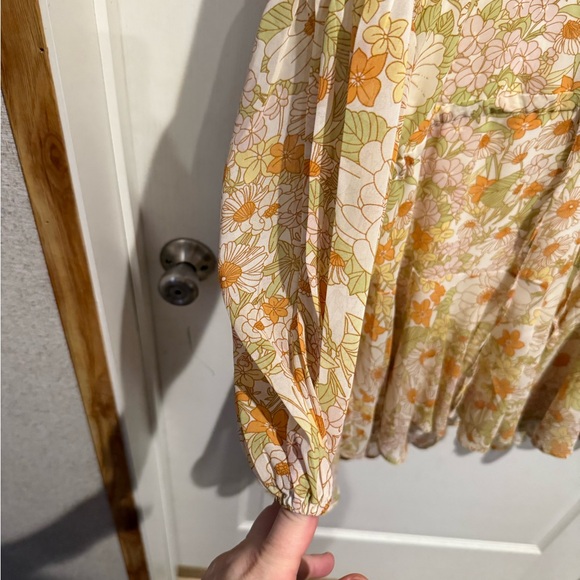 By Together Orange and Cream Floral Dress - Picture 2 of 4